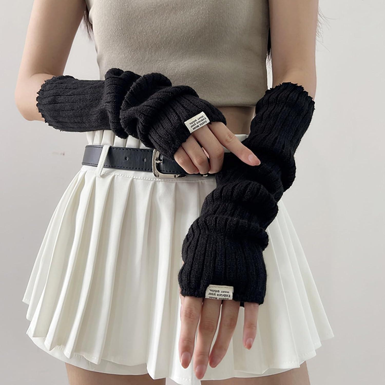 Popular Arm Warmers Covers Anime Party Fingerless Long Gloves for Dancing Party Sleeves Teens Girl Covers Warmers