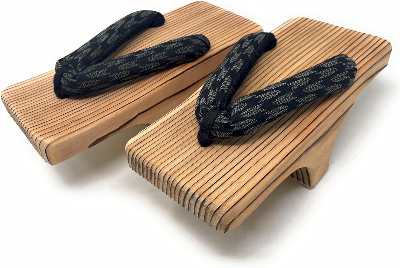 健康腰ラク下駄 天然杉 フリーサイズ 黒