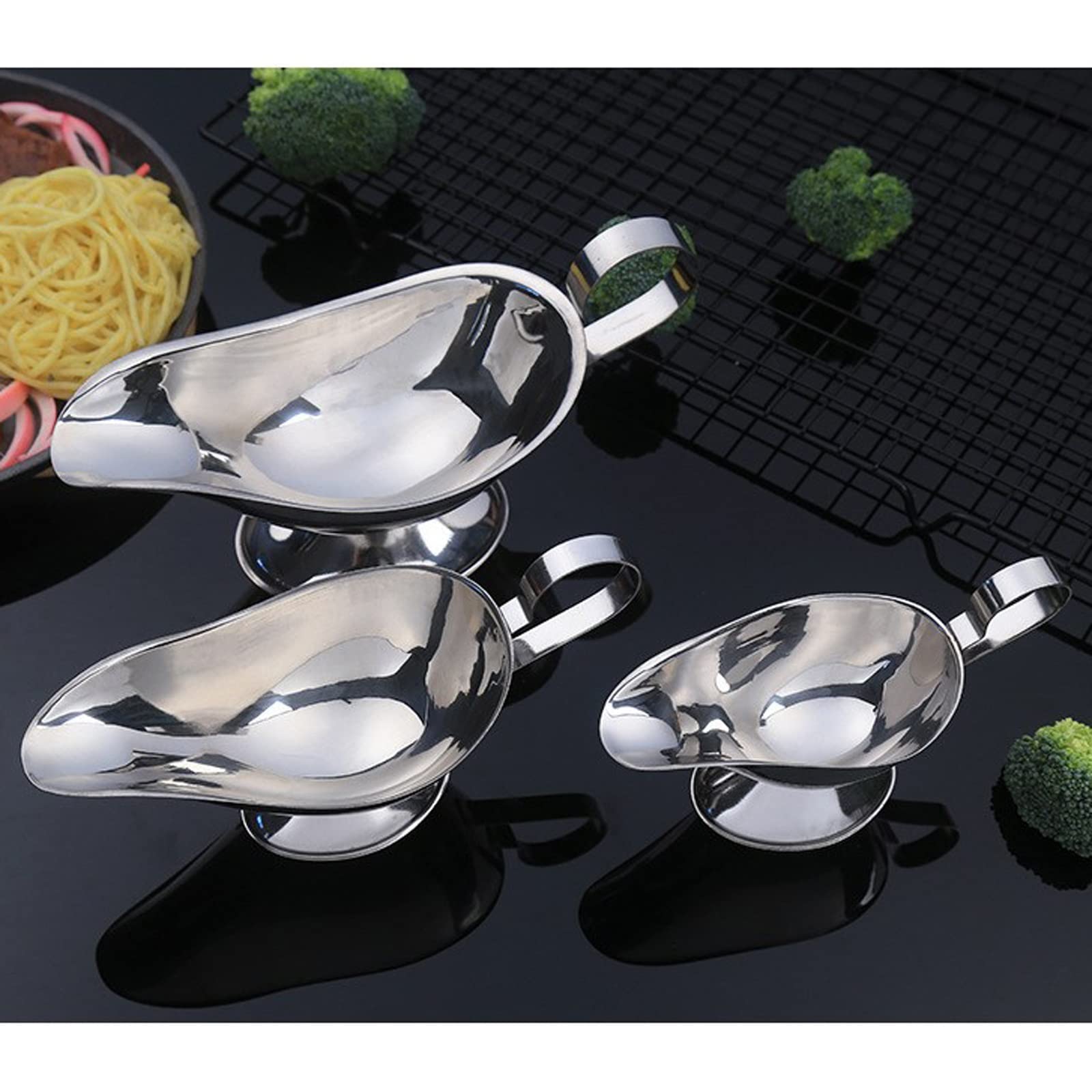 Sauciere, Sauciere mit ergonomischem Griff und großer, tropffreier Lippe, Sauciere, handelsübliche Qualität, Soße, Soße, Soße ()