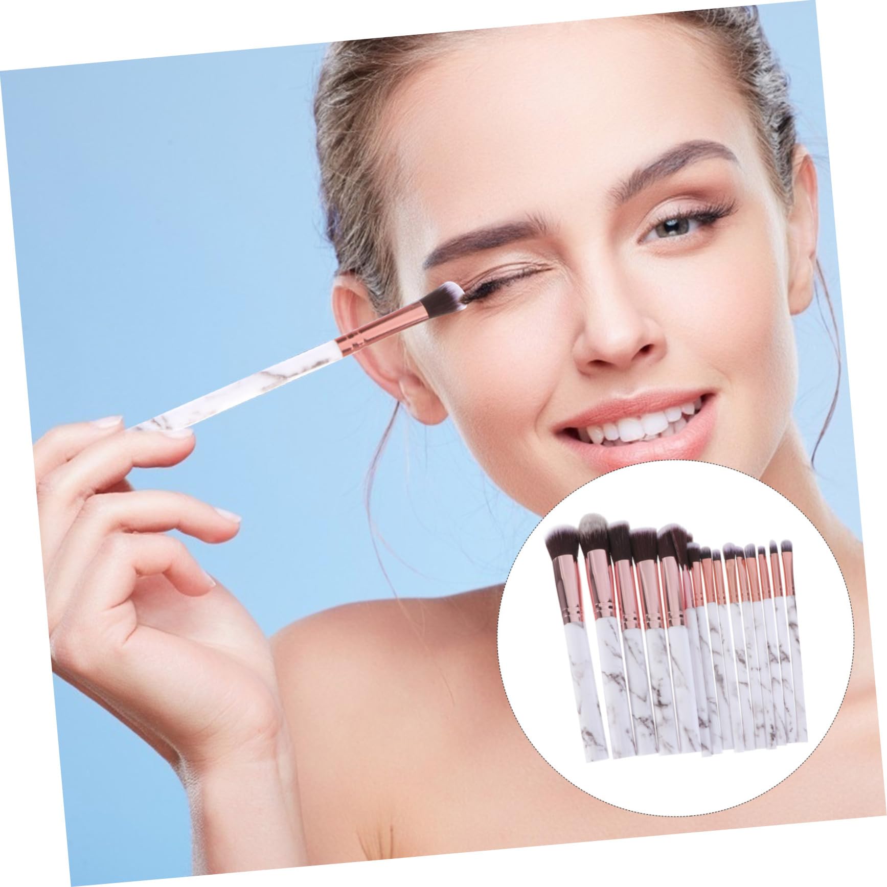 Housoutil Ensemble De 45 Pinceaux De Maquillage Avec Manche En Plastique Et Poils En Nylon Pour Pinceaux Cosmétiques Et Pinceaux De Maquillage Pour Femmes.