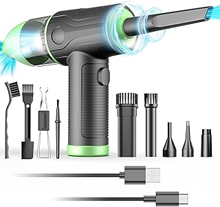 Compressed Air Duster Keyboard Cleaner 600000RPM Rechargeable Electric Air Duster Compressed Air Replace Canned air Air Duster & Vacuum 6000mAh for Computer Electronic