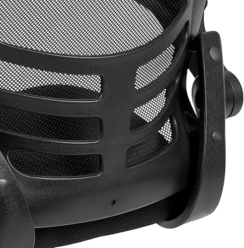 Miniatura 8 de Flash Furniture - Sillas de malla para oficina Malla Negra,negro, cuero, (Black LeatherSoft),https://www.amazon.com/dp/undefined