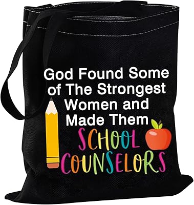 JYTAPP School Counselor Gifts Canvas Teacher Bag School Counselor Teacher Appreciation Gifts Tote Bag for Guidance Counselors