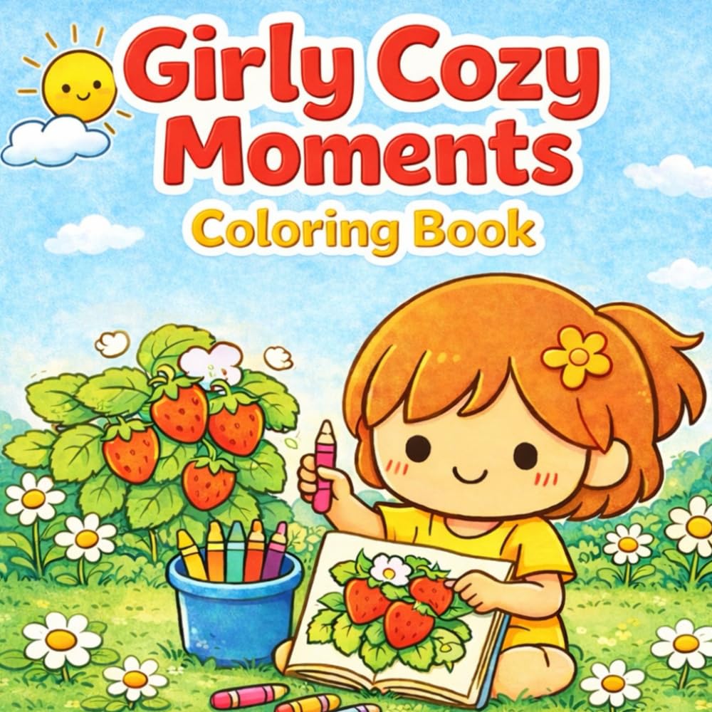Girly Cozy Moments: Coloring Book for Teens and Adults