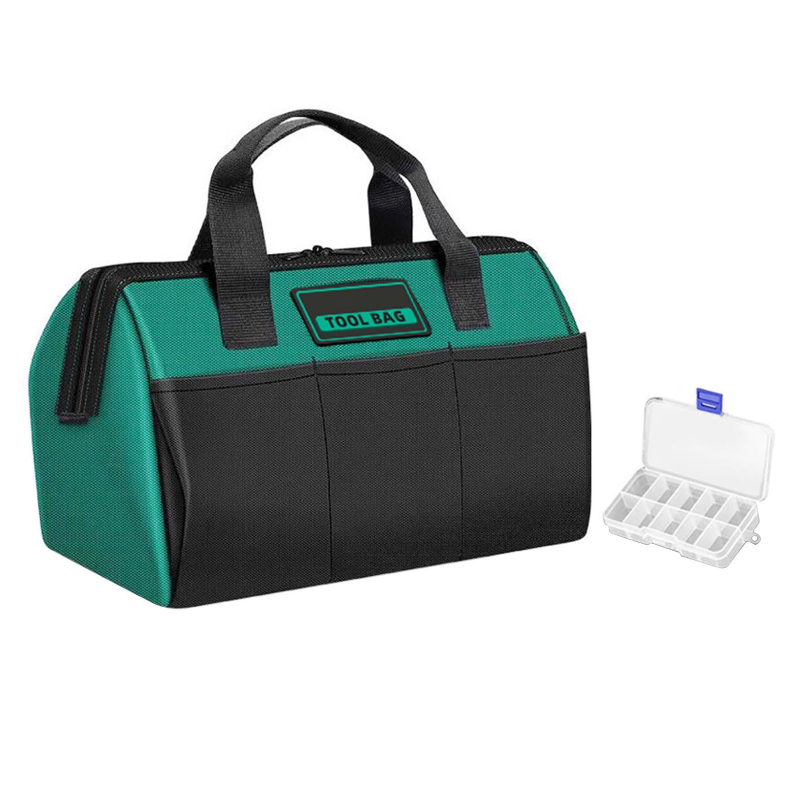 Hzbb 13 Inches A Multipockets Technician Tool Bag Heavy Duty Waterproof Construction With Ample Space For Hardware Storage Case Shell Waterproof Durability Tool Storage Bag
