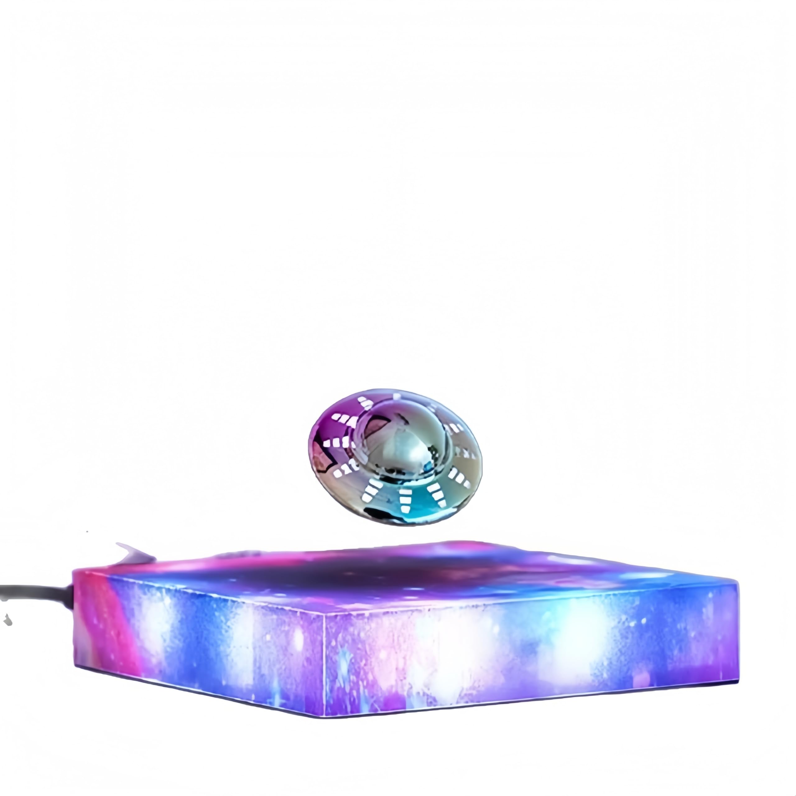Lampada UFO levitante, luce galleggiante RGB Galaxy, display decorativo levitazione, gadget cool per scrivania, camera, ufficio, luce rotante automatica a 360 gradi, regalo unico per bambini e