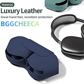 SY-K Smart Case for Airpods Max 1/2, Sleep Mode Compatible, Anti-Scratch and Anti-Dust Portable Carry Travel Case for Apple Airpod Max Headphones (Deep Blue)