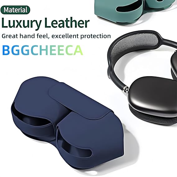 SY-K Smart Case for Airpods Max 1/2, Sleep Mode Compatible, Anti-Scratch and Anti-Dust Portable Carry Travel Case for Apple Airpod Max Headphones (Deep Blue)