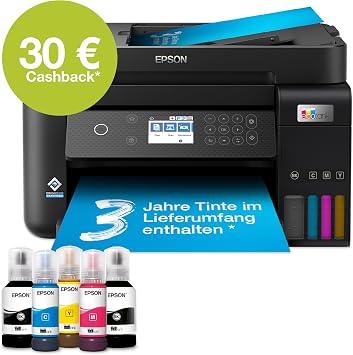 Epson EcoTank ET-3850 A4 Multifunction Wi-Fi Ink Tank Printer with a Included Stock of Inks up to 3 Years