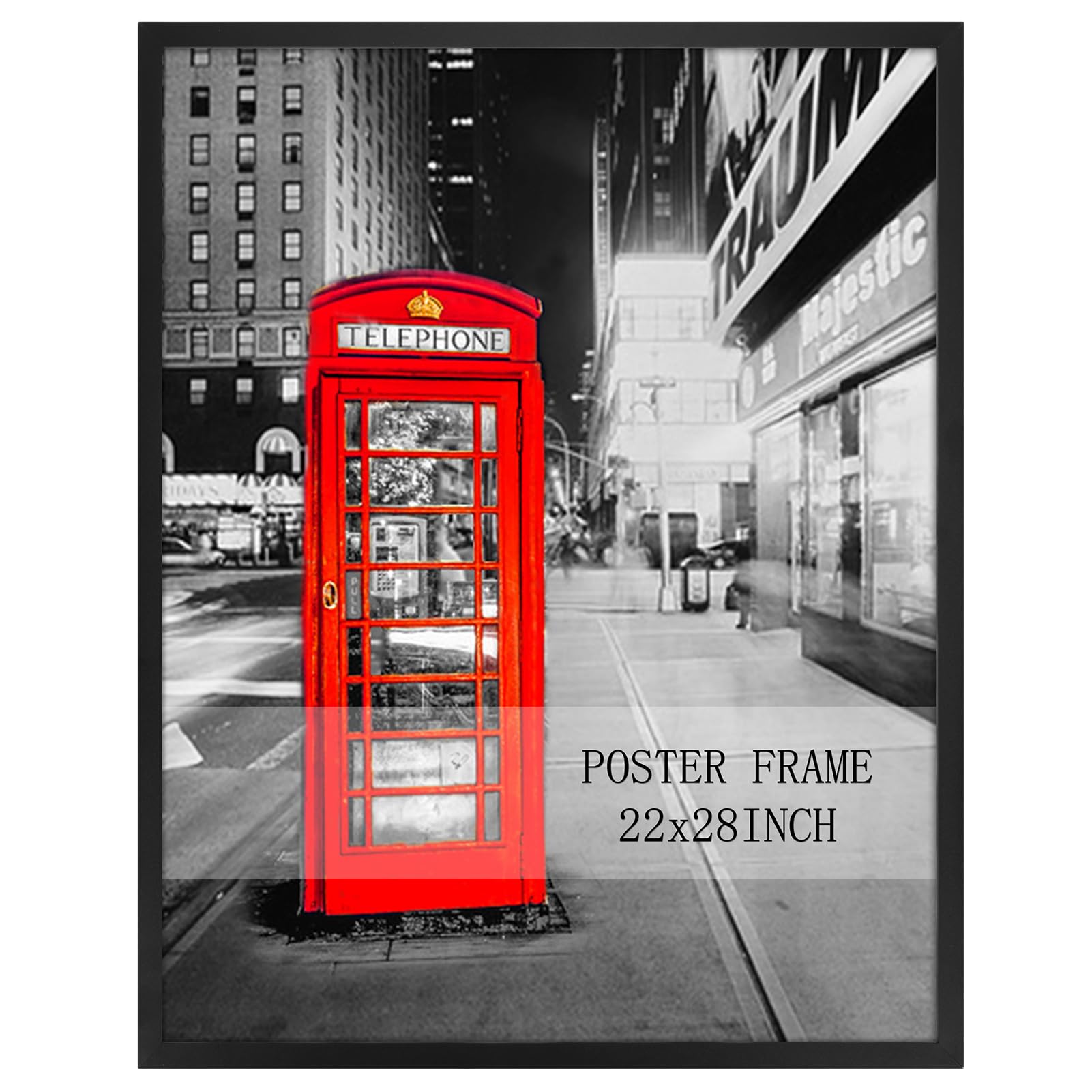 Lavezee22x28 Black Poster Pciture Frame, 1 Pack