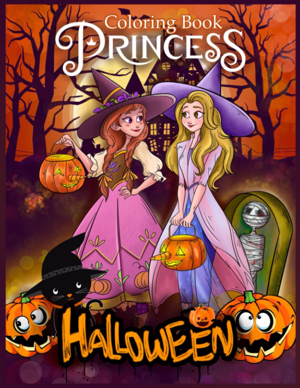 Princess Halloween Coloring Book Easy Halloween Coloring Pages Filled