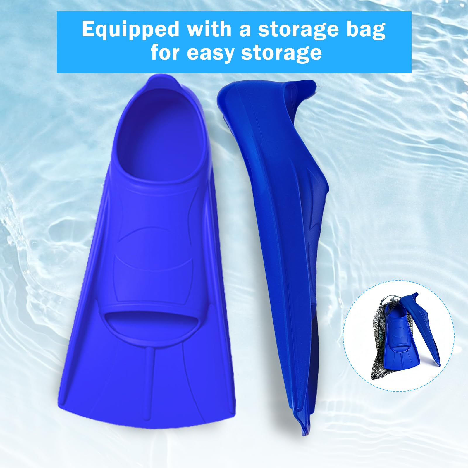 Aletas de Natación Cómodas de Silicona para Niños, Cortas Aletas Natacion para Snorkel y Entrenamiento de Natación, Unisex Aletas Cortas Natacion para Niños