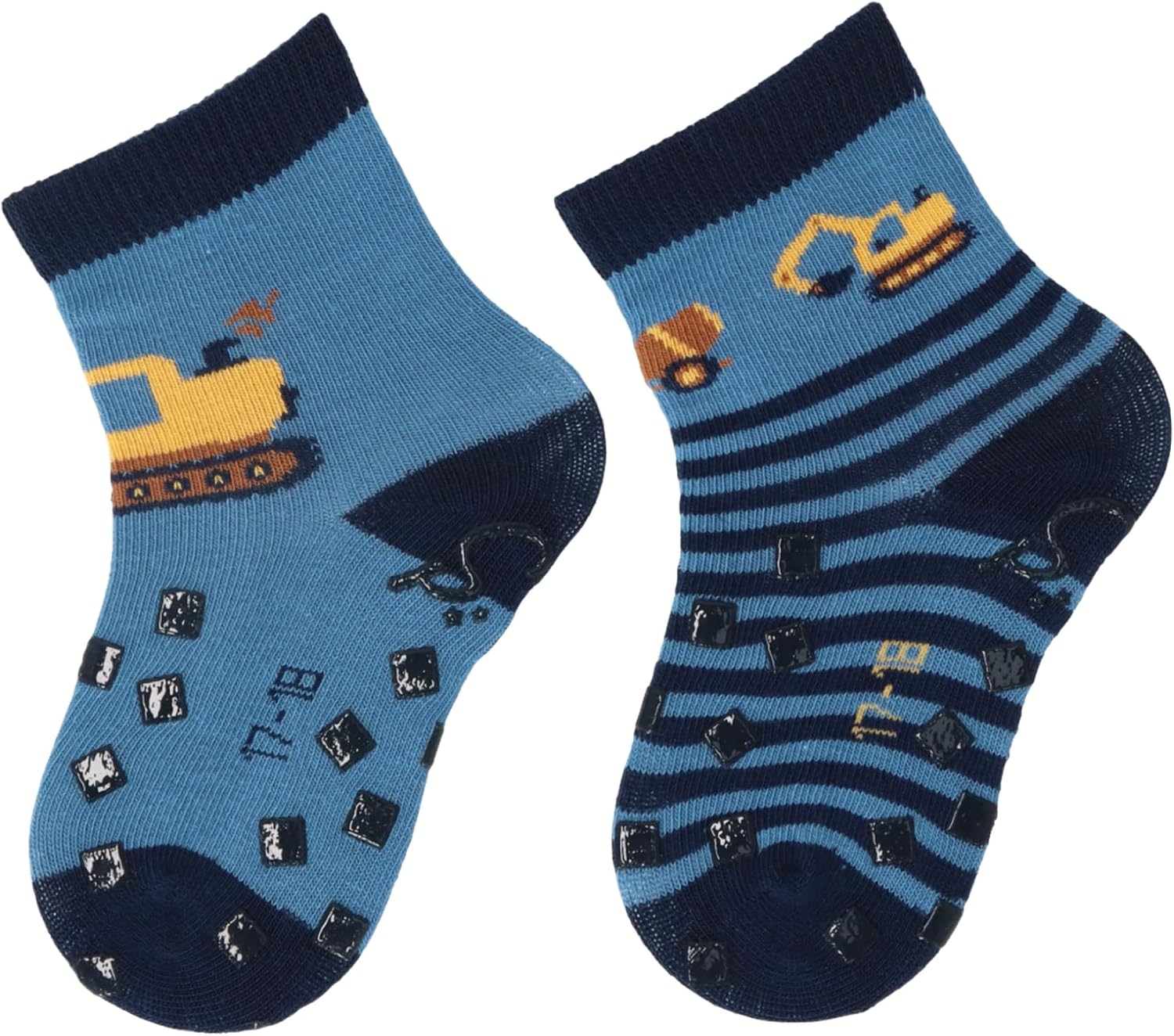 Sterntaler ABS Crawling Socks Set of 2 Excavators Boys Socks (2-Pack)