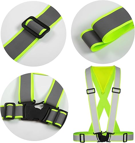 Miniatura 9 de Chaleco de seguridad personalizado correas ligero ajustable de alta visibilidad reflectante chaleco de seguridad construcción exterior