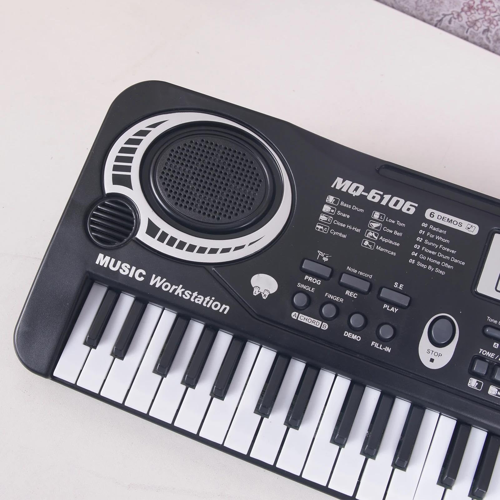 Elektroniczny Instrument Fortepianowy Profesjonalny Elektroniczny Keyboard Dla Początkujących 61 Klawiszy Czarny Cyfrowy Instrument Muzyczny