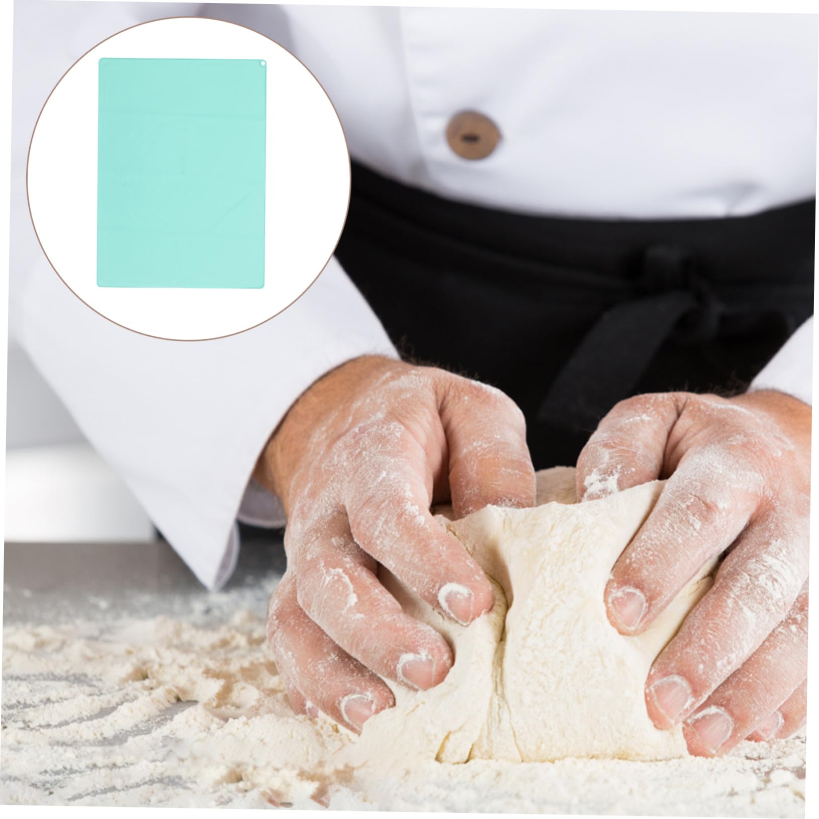 Silikon Teigmatte Rutschfest Antihaftend Backmatte für Kuchen Kekse und Pasta mit Dualer Maßskala Langlebig und Reißfest Lebensmittelecht für Haushalt und Küche