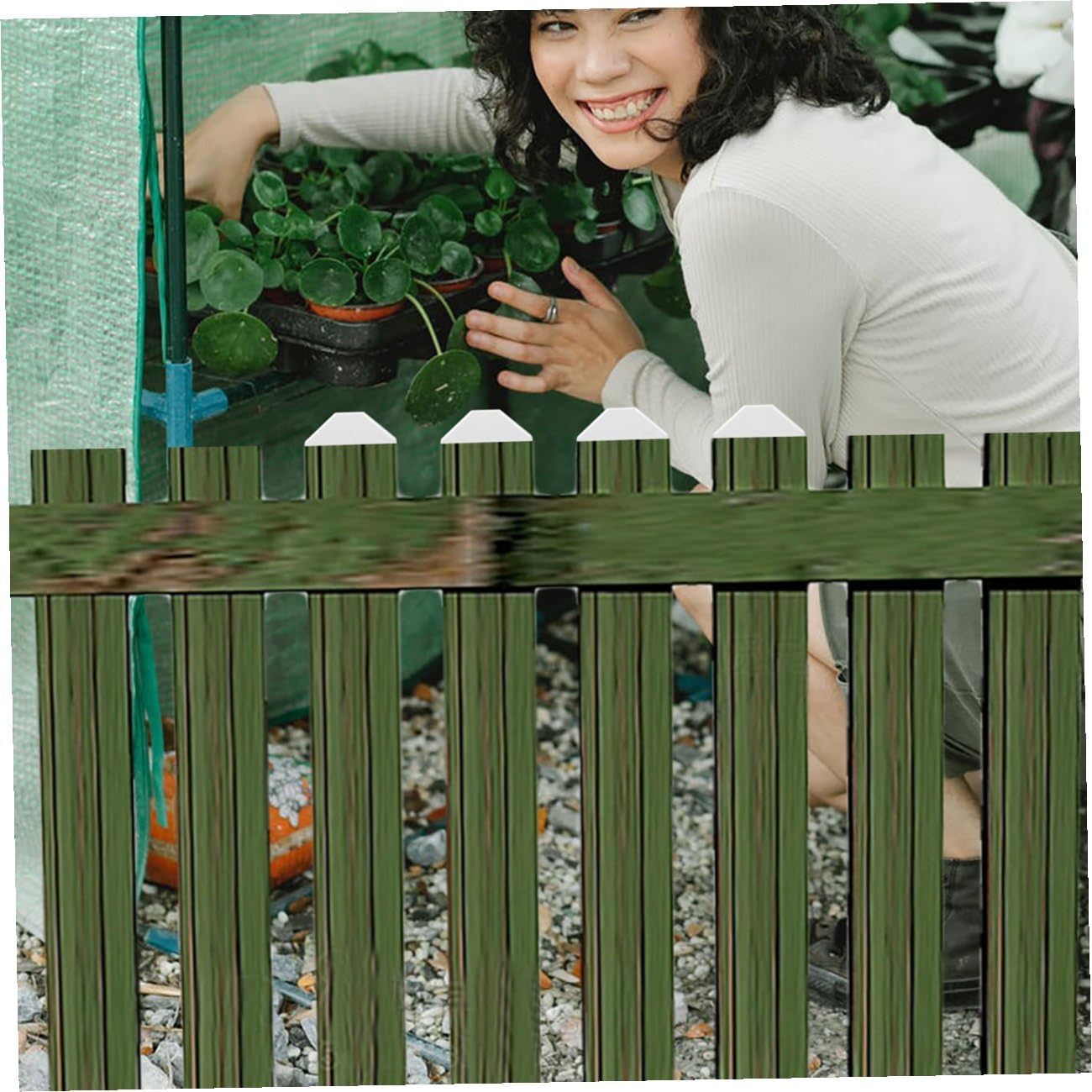 8pcs PVC Fence Post Caps Replacement Covers Garden Fence Top Caps Dog Ear Picket Post Finials Column Covers for Outdoor Railings and Decking