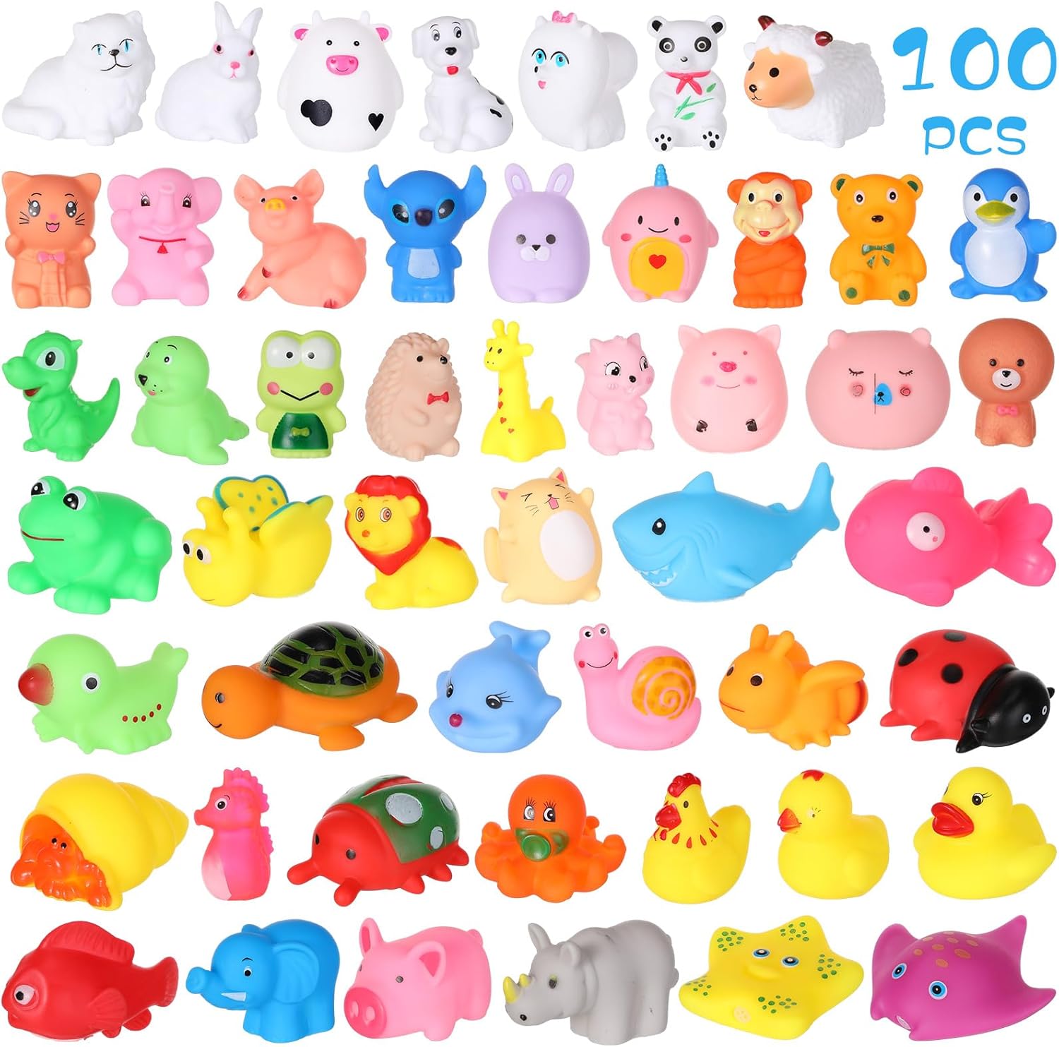 Meooeck 100 Pcs Baby Bath Toys Bulk, Squeaky Cute Martinique Ubuy