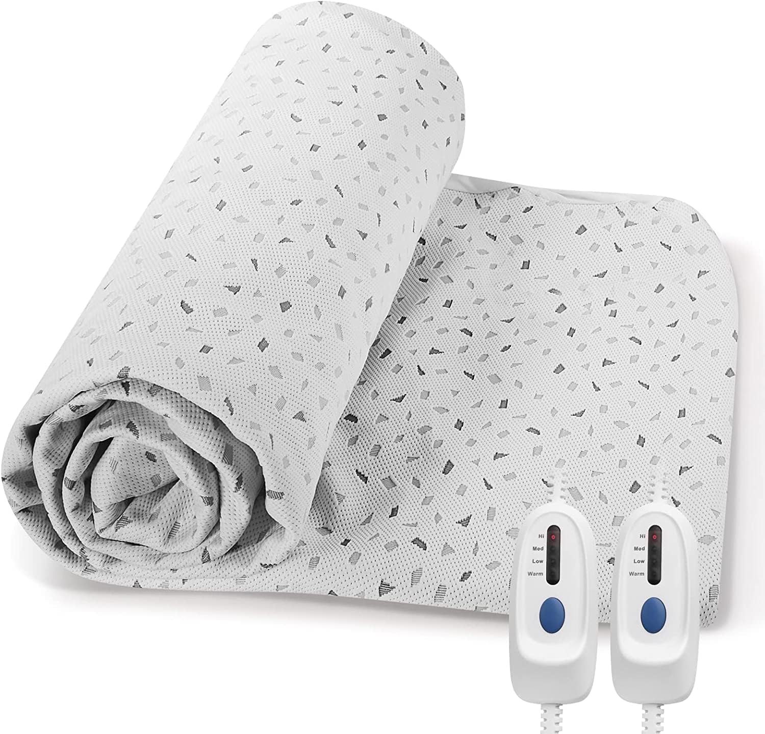 King Size Heated Mattress Pad with Dual Control Electric