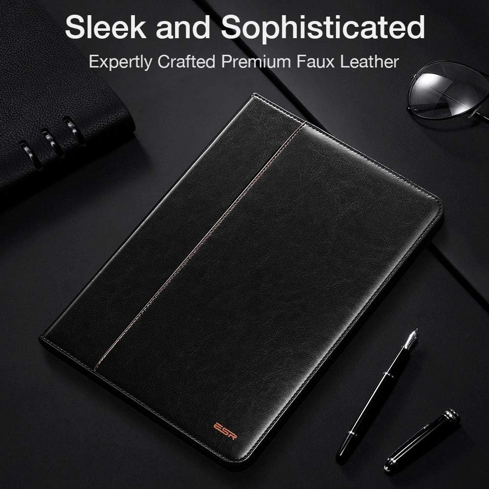 ESR Intelligent Premium Business Case for The iPad Pro 11" [Supports 2nd Gen Apple Pencil Wireless Charging] Folio Stand Cover, Organizer Pocket, Auto Sleep/Wake for The iPad Pro 11" 2018, Black