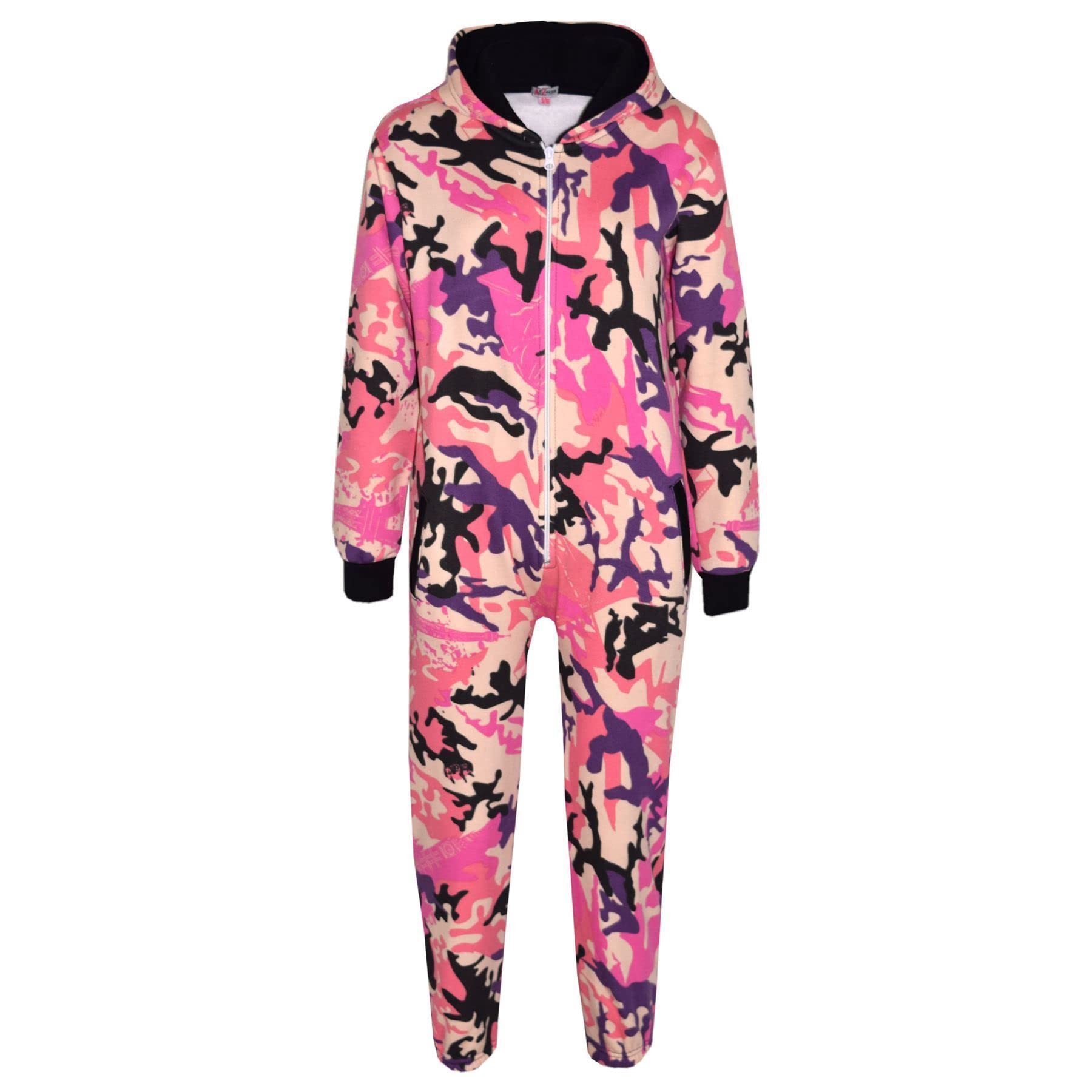 A2z 4 Kids Camo Baby Pink Children Plain Camouflage Jumpsuit Super Soft - Plain Onesie 11-12