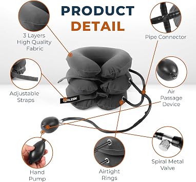 Cervical Neck Traction Device, Neck Stretcher and Cervical Traction Device | Neck Decompression Devices, Cervical Neck Stretcher, Neck Traction Pillow, Neck Extender, Neck Support, Pinched Nerve Relief