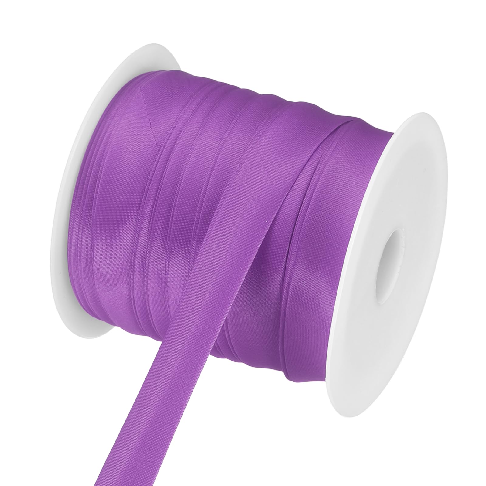 sourcing map Double Fold Bias Tape for Sewing, 3/4 Inch(2cm) x 25 Yards Satin Bias Binding Tape Continuous Bulk for Quilting Binding Seaming Hemming Fabric Piping DIY Craft, Grape Purple