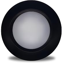 Bulbrite 14W 7-Inch LED Disc Light, 3000K Warm White, 1100 Lumens, Slim Flush Mount Ceiling Fixture, Energy Efficient, Black Finish