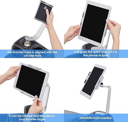 Miniatura 3 de Weilianda Serie de asientos de cine en casa, soporte giratorio para tableta y teléfono celular, accesorios para sofá, 2 juegos de plata