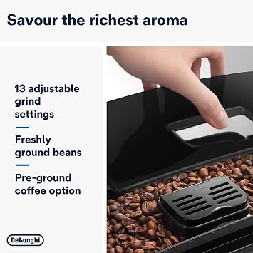 De'Longhi Magnifica S, Automatic Bean to Cup Coffee Machine, Espresso and Cappuccino Maker, ECAM22.110.B, 1.8 liters,Black & Softballs, 2 bags, balls prevent the formation of limestone water