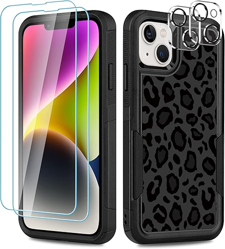 Miniatura 107 de Diseñada para iPhone 12/12 Pro, funda protectora delgada y ligera, de 6.1 pulgadas, para mujeres y niñas, bonito patrón de leopardo y guepardo