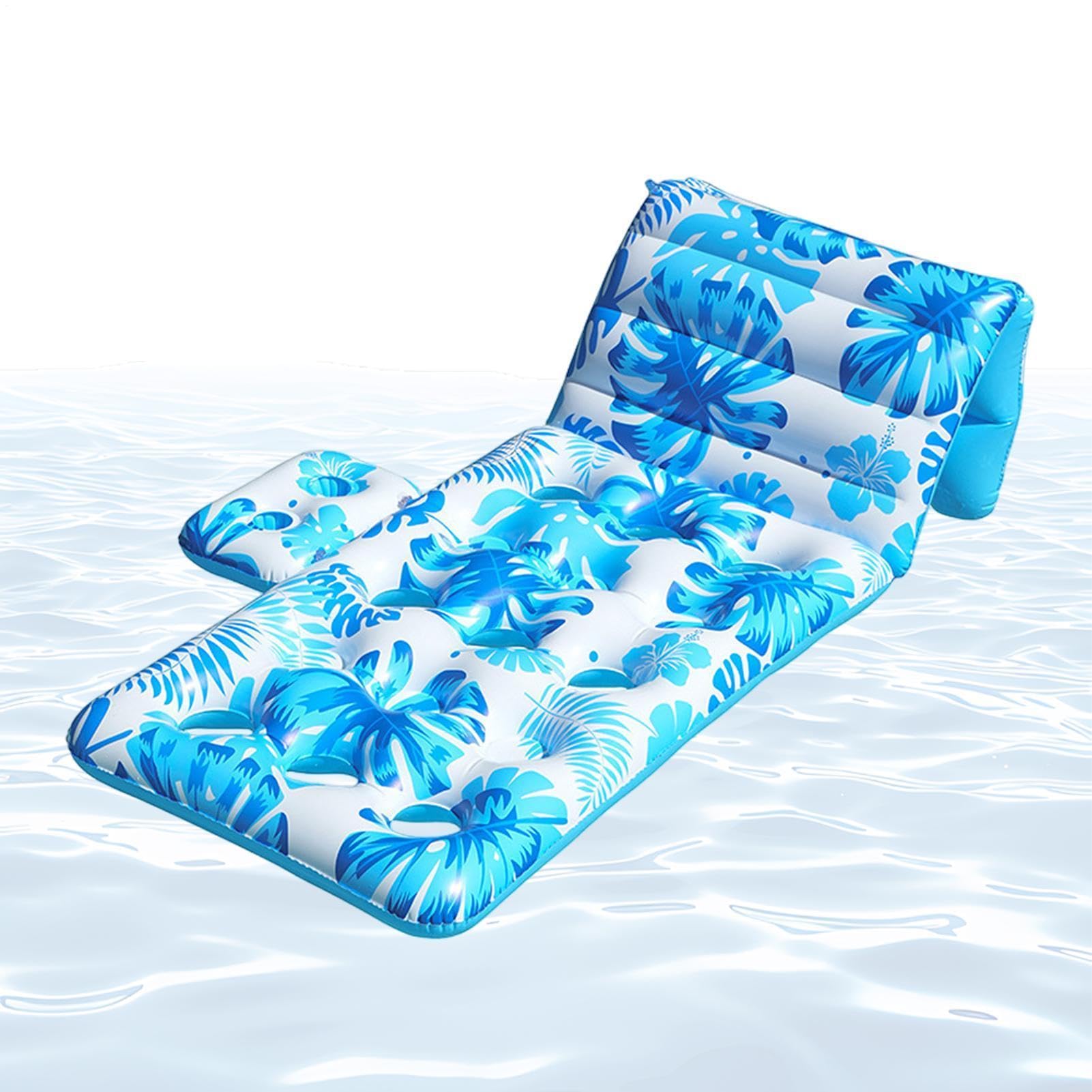 Flotadores de Piscina para Adultos Sillón Hinchable para Piscina | Hamaca Flotante para Piscina Para Río Playa Verano Viaje Vacaciones Campamento Bronceado