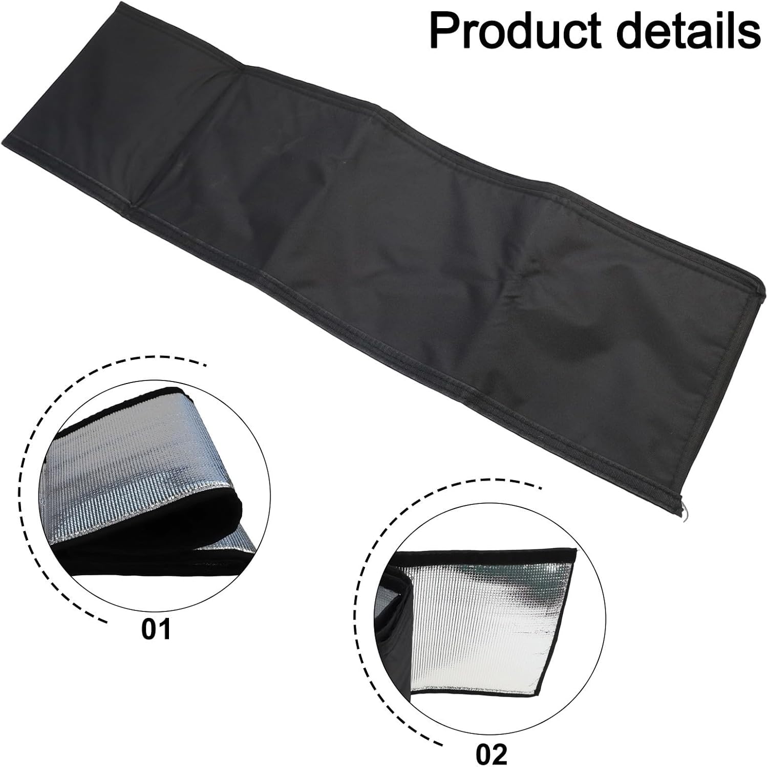 Black Pipe Wrap for Air Conditioner, 3-Layer Exhaust Hose Insulation Cover, Weatherproof Fabric Sleeve 72x10 Inch for HVAC RV Pool Heat Pump
