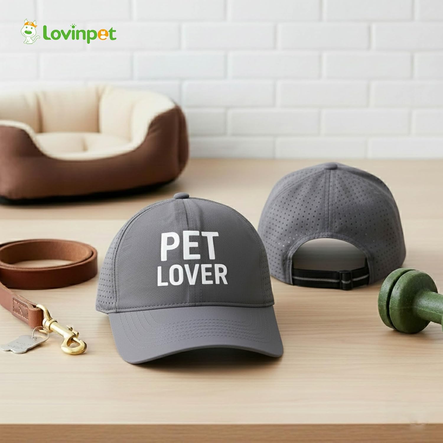 LovinPet 犬好きの帽子、メッシュベースボールキャップ&ndash;軽量で通気性のある大きな頭用の大きなサイズの帽子、調節可能なスポーツサ