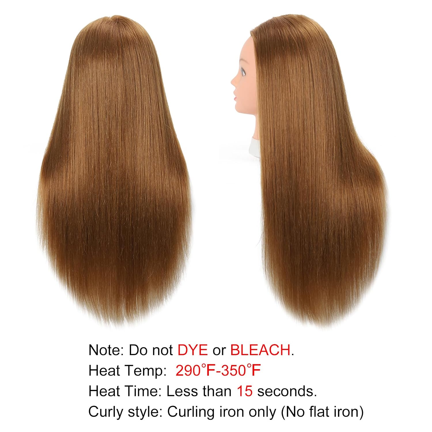 Opini Mannequin Head with 80% Human Hair 26-28 Doll Head for Hairdresser