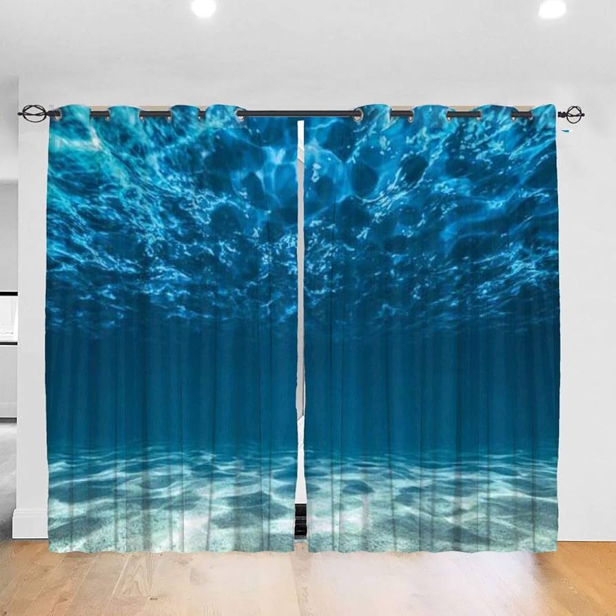 海を感じるデザイン遮光カーテン 2枚＜マリノ　シャワー＞ 神奈川県にお住まいのお客様より ＜マリノ シャワー＞＜Vague