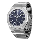 Men's Watch Octagonal Stainless Steel Luminous Wristwatch Luxury Analog Quartz Watch for Men with Date Elegant Mens