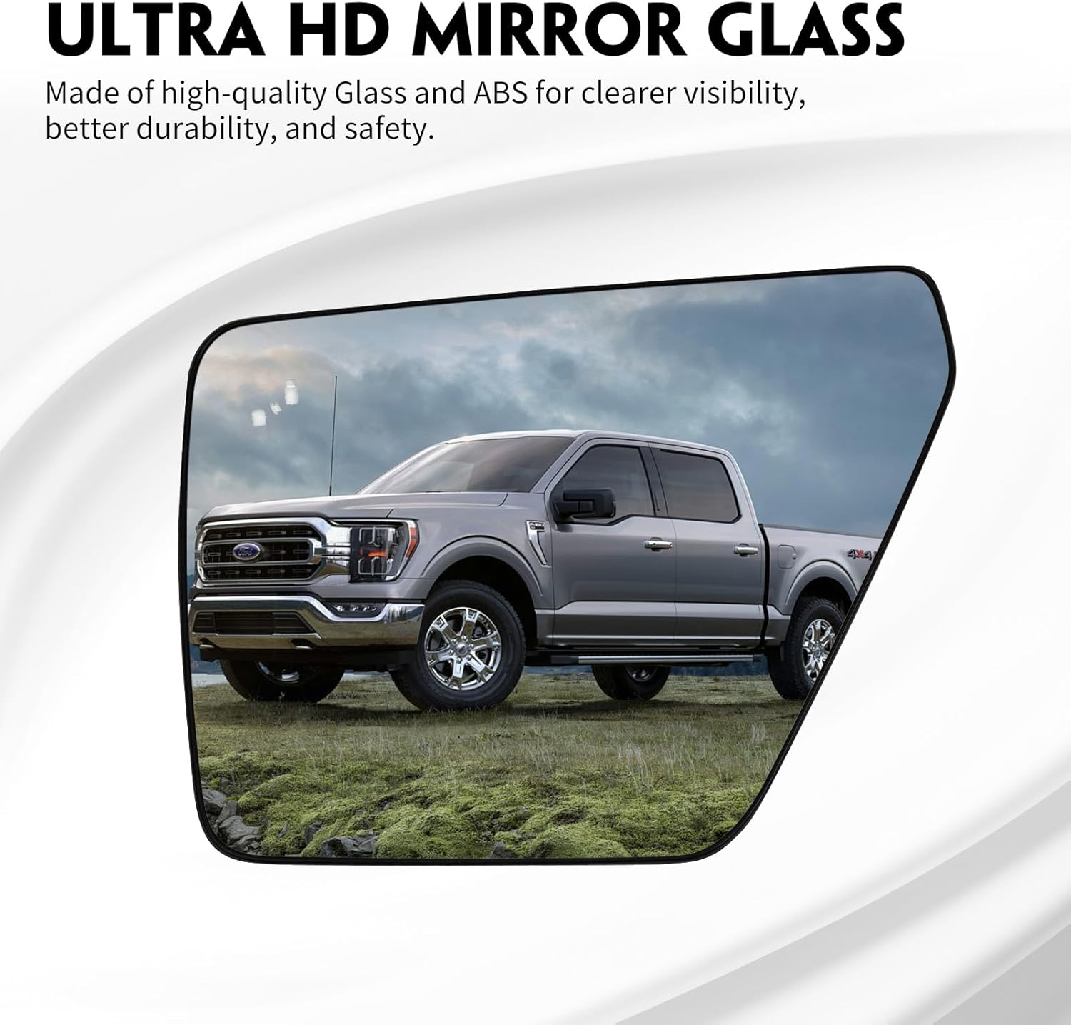 Heated Mirror Glass Replacement Compatible with Ford F150 2021-2024