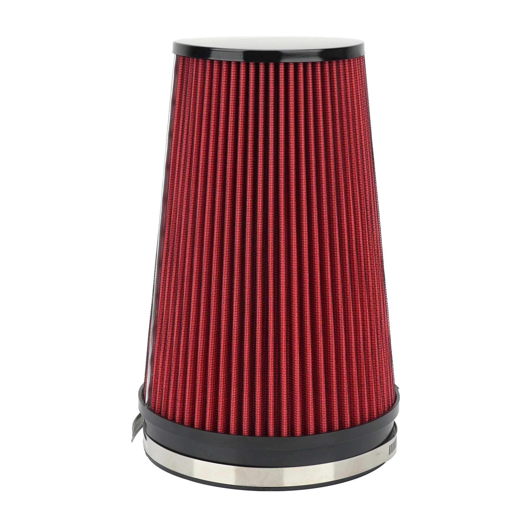 Cono de filtro de entrada de aire frío lavable 150 mm 6 pulgadas(6inch Red)