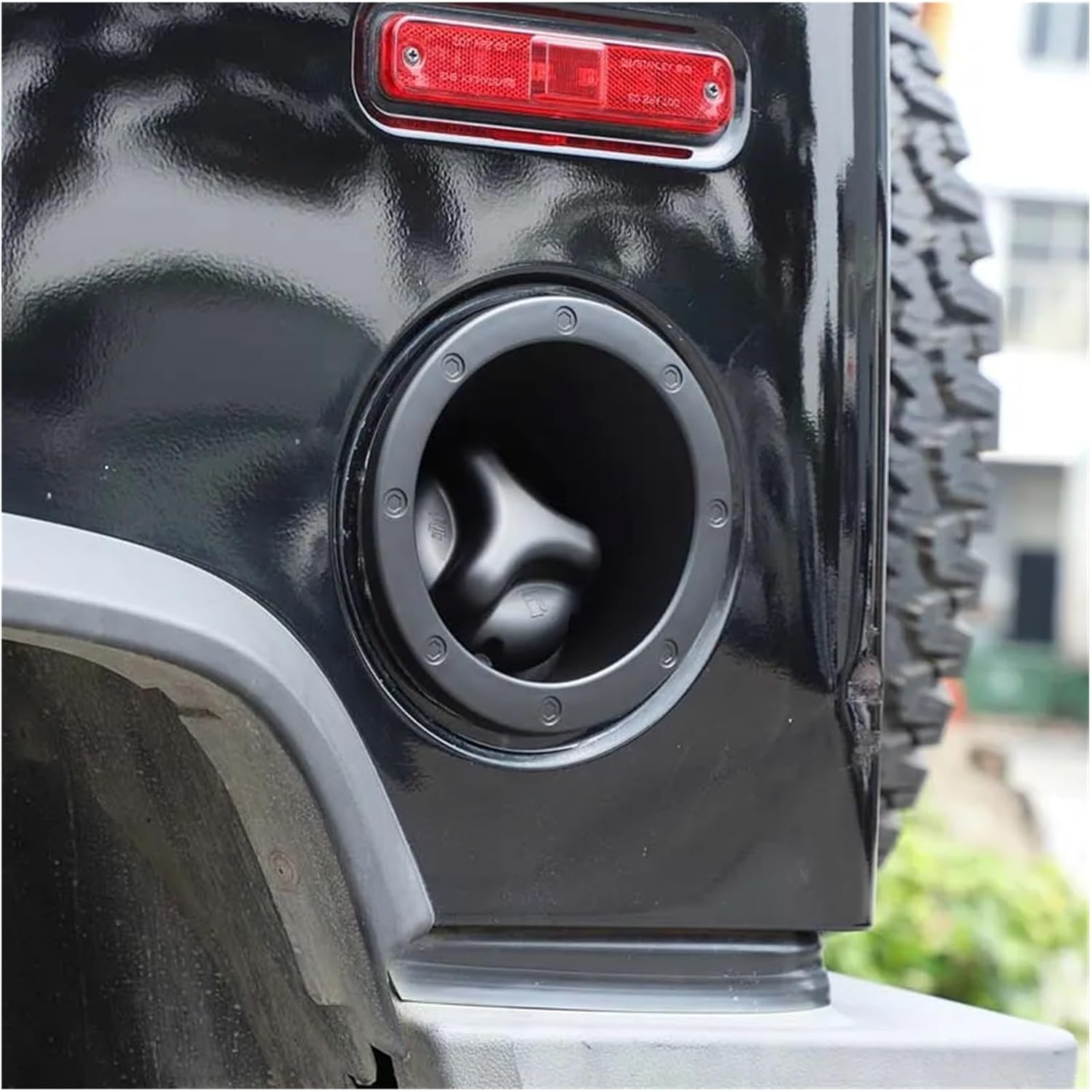 ABS Car Fuel Door Gas Tank Cover Fuel Tank Cap Trims Compatible Compatible for Hummer H2 2003 2004 2005 2006 2007 2008 2009 Car Styling Accessories(Silver)