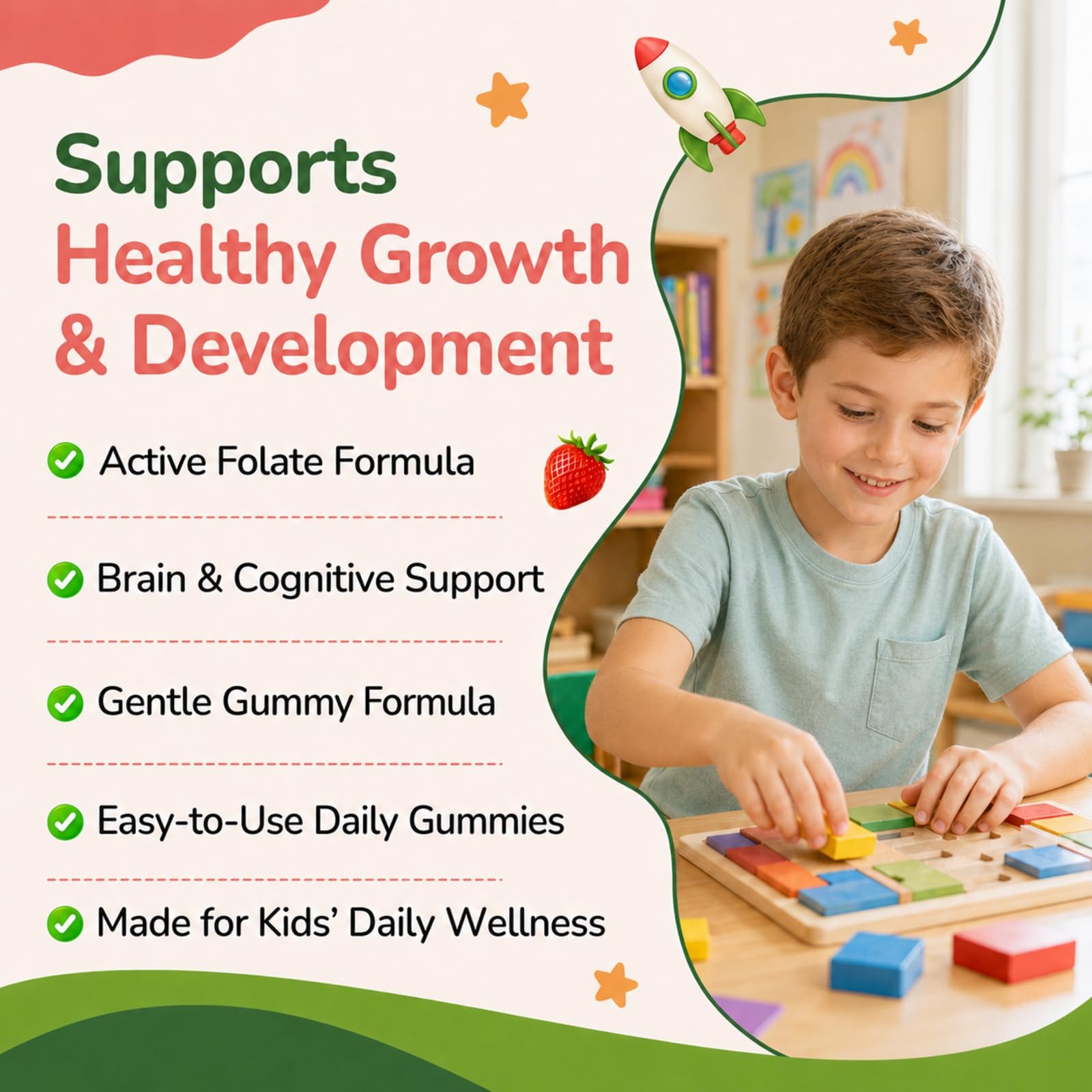 Folinic Acid Gummies for Kids, 1000 mcg DFE, Sugar Free, 60 Count — Amazon image 4