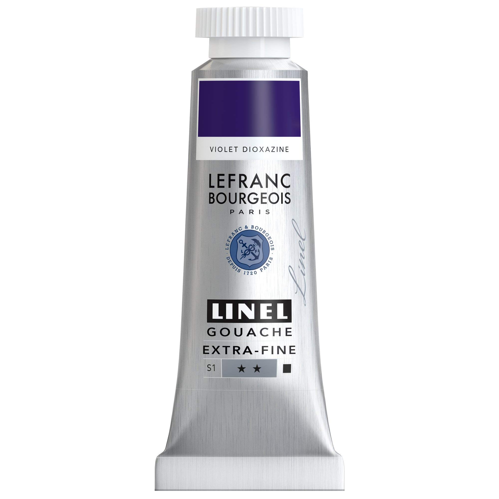 Lefranc & Bourgeois 301183 Linel Gouache Extra-Fine Gouache Paint, Dioxazine Purple, 14 ml Tube