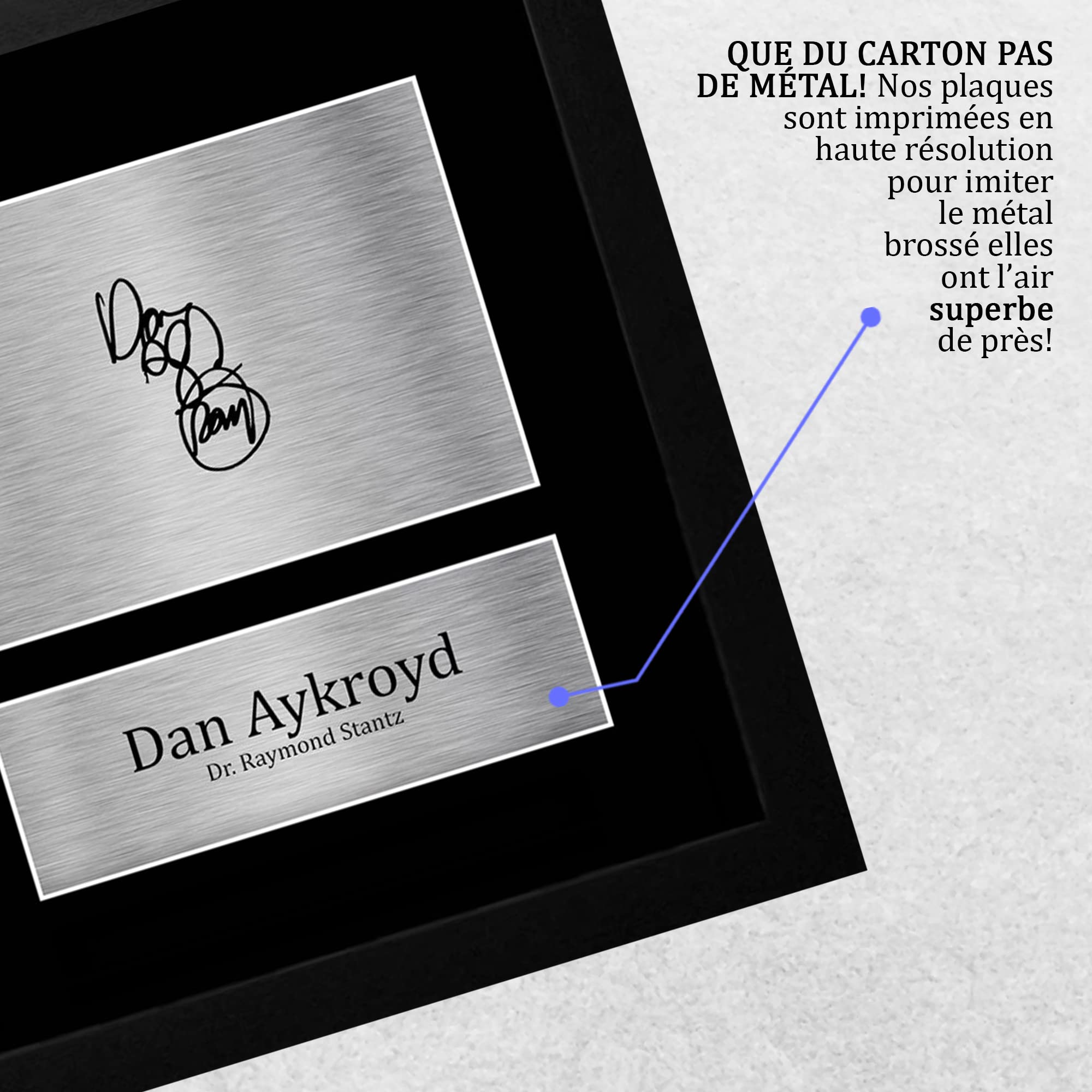 Photo Signée Dan Aykroyd Ghostbusters Encadrée A4 - Cadre Polycarbonate Noir - Cadeau Fan Cinéma