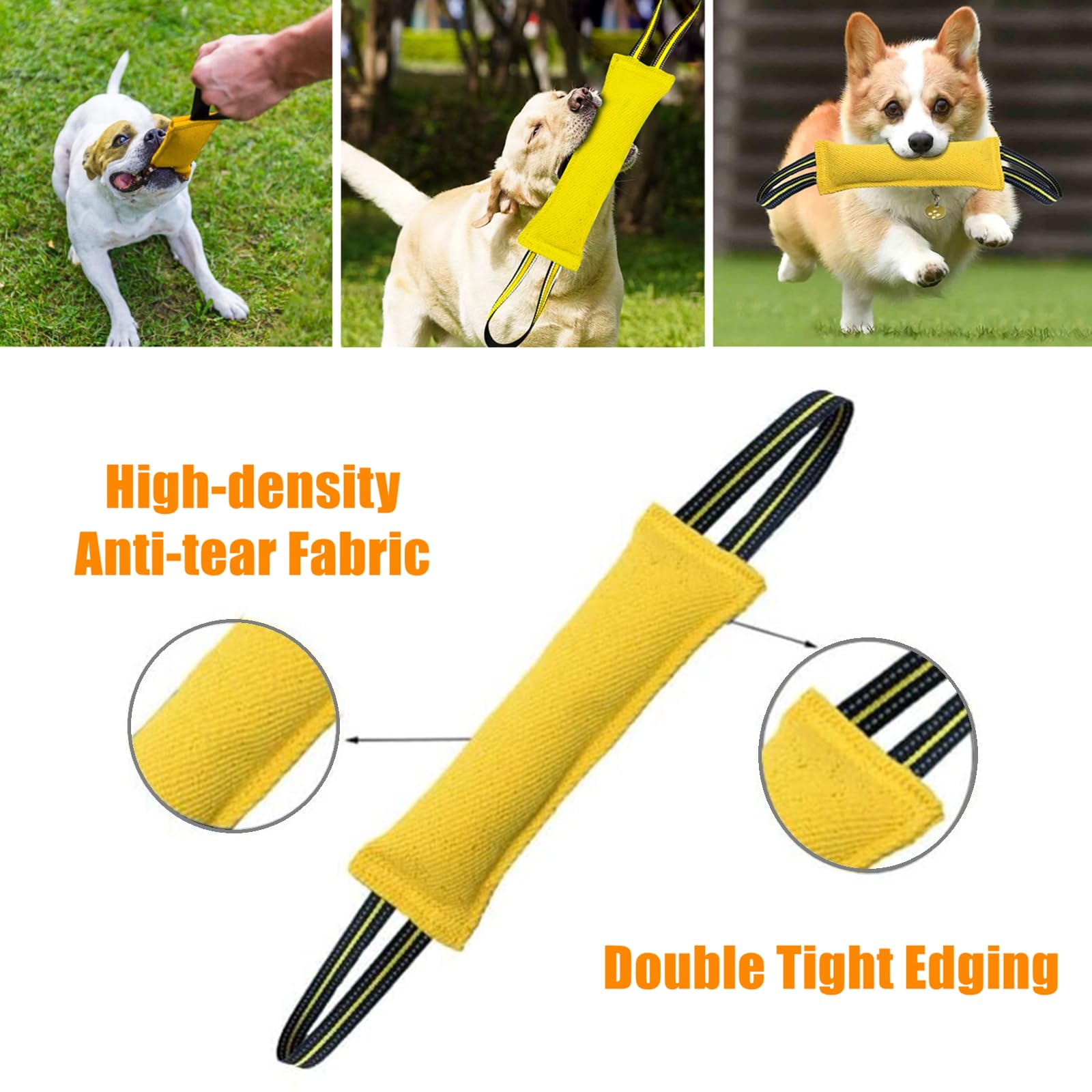 Giocattolo Per Cani A Forma Di Salsiccia - Con 2 Manici, Per Tiro Alla Fune E Allenamento, Nero - Foto 14