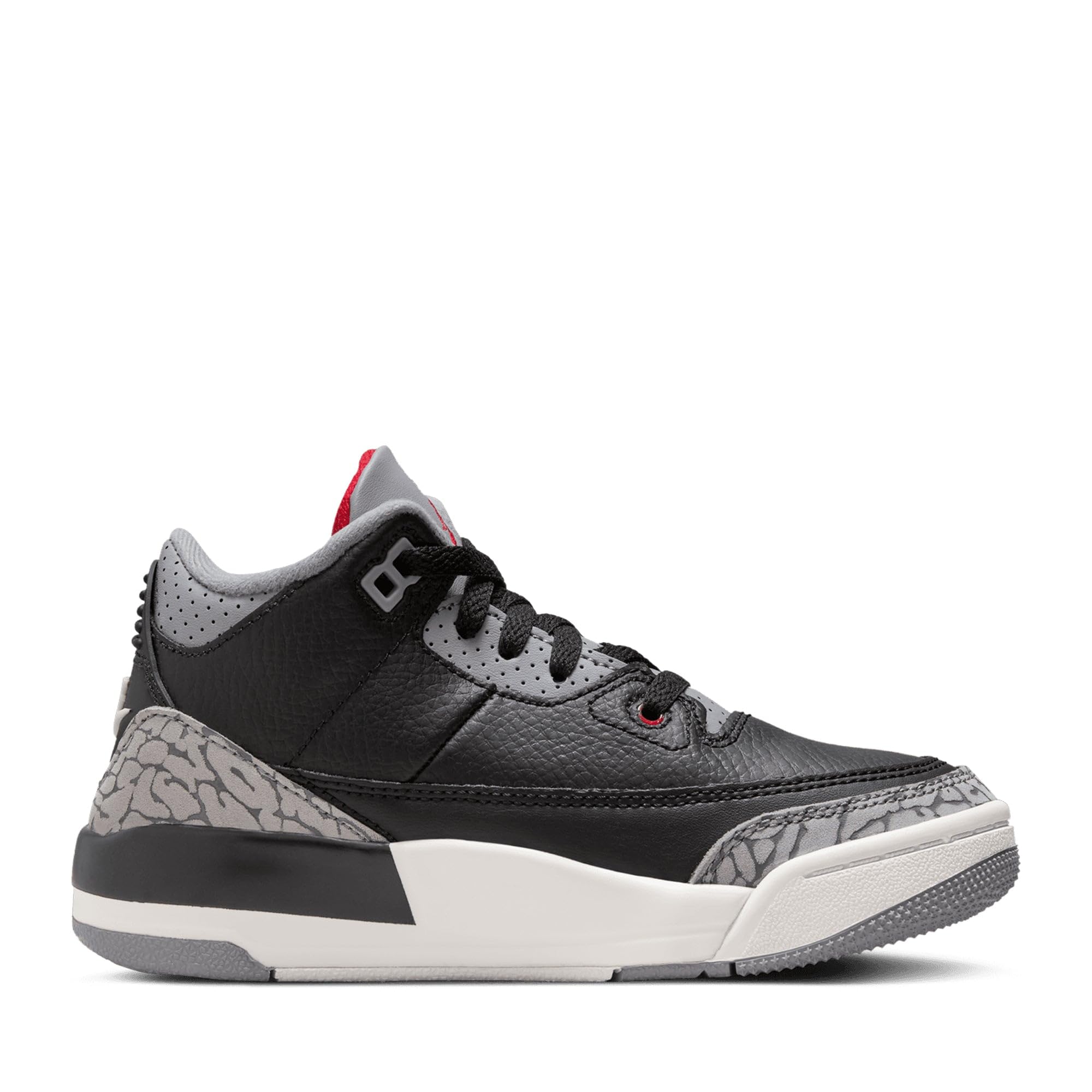 Jordan Little Kid's 3 Retro Black/Fire Red-Cement Grey (DM0966 010)