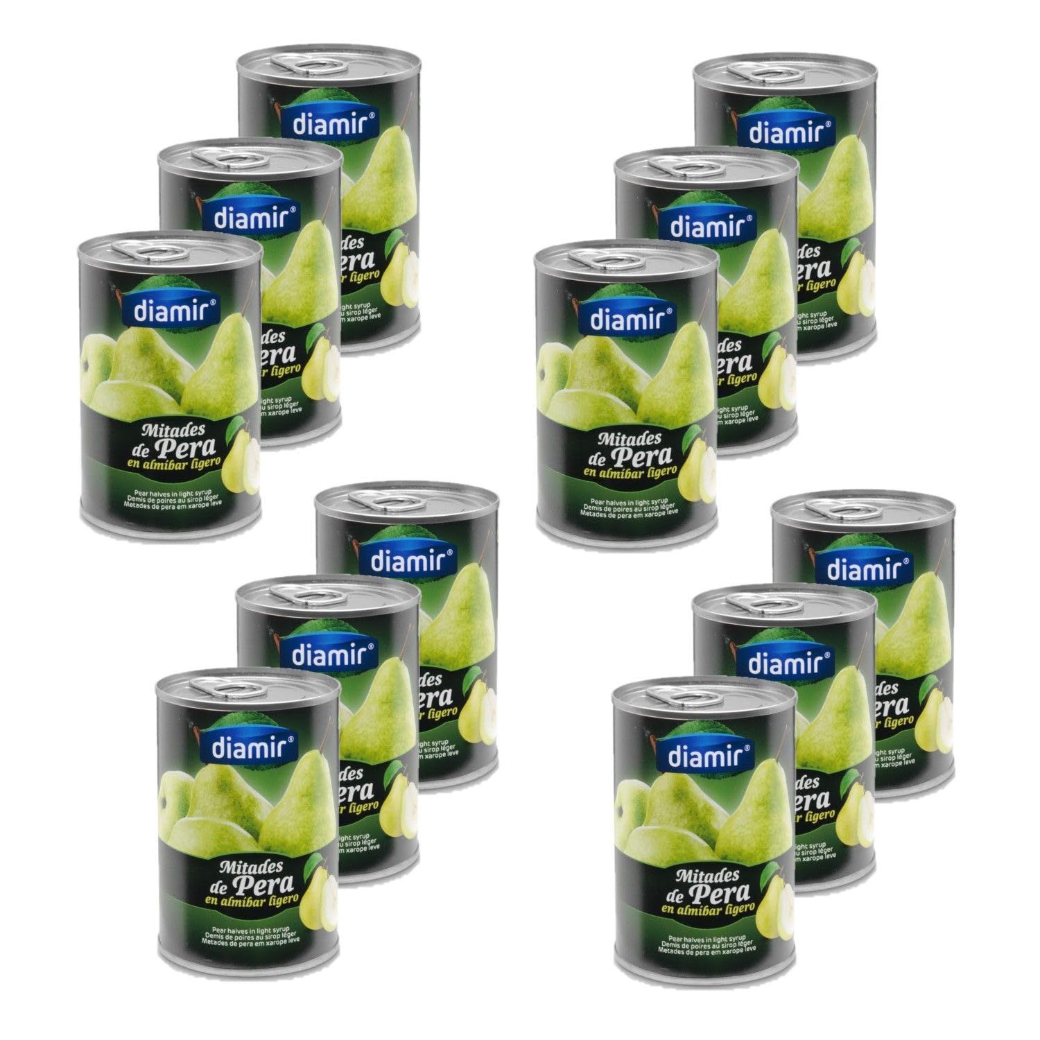 diamir Lot 12x Demi poire au sirop - Boîte 420g