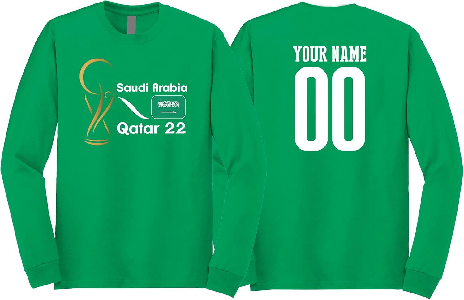 National Team Soccer 2022 Trophy Logo Long Sleeve T-Shirt Unisex for Mens