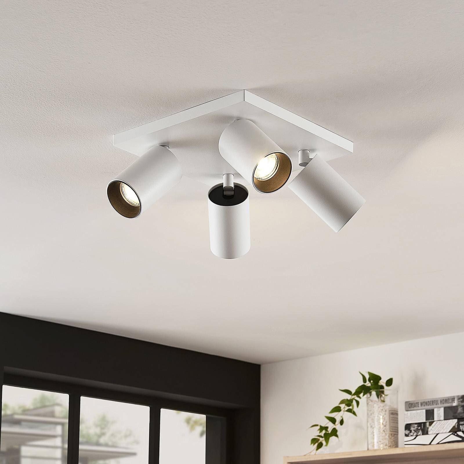 Arcchio Foco Brinja (Moderno) en Blanco hecho de Aluminio e.o. para Pasillos (4 llamas, GU10) foco empotrado lámpara techo pared