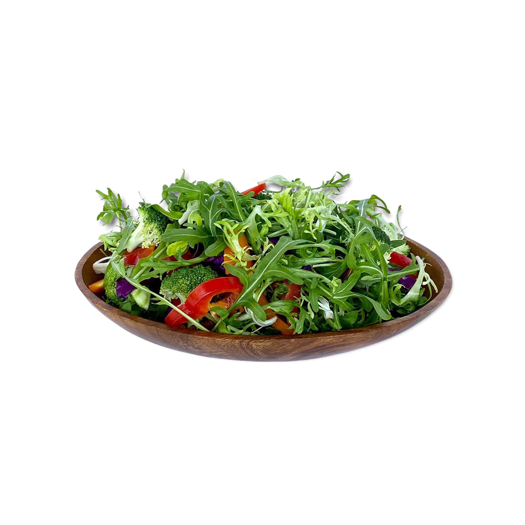 Juego de 2 cuencos de madera de acacia, ovalados, mesa rústica decorativa y plato de servir para comida, ensalada, fruta, pan, uso como cuencos de almacenamiento para joyas, llaves o