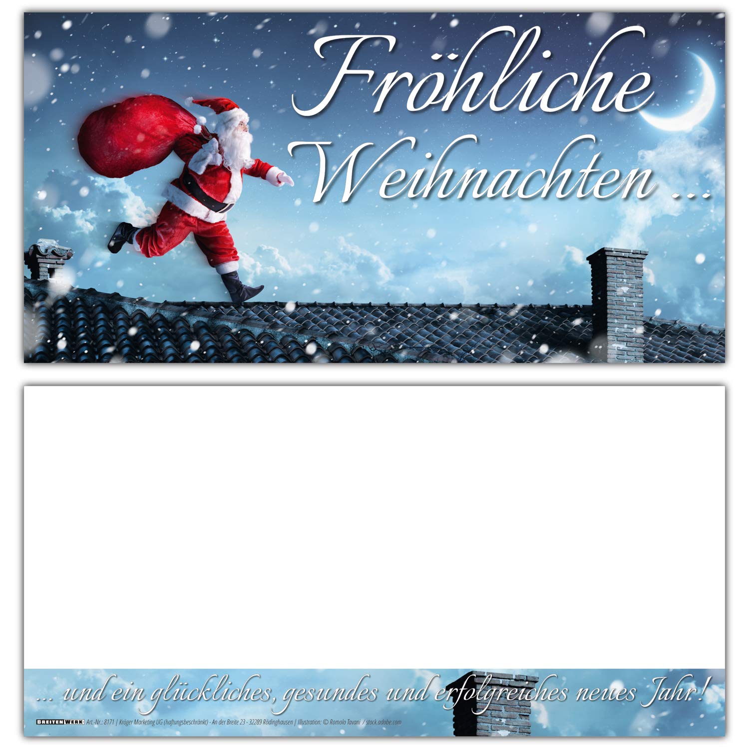 Weihnachtskarten Set 12 Stück KOLLEGEN – DIN Lang, Hochglanz, Made In Germany